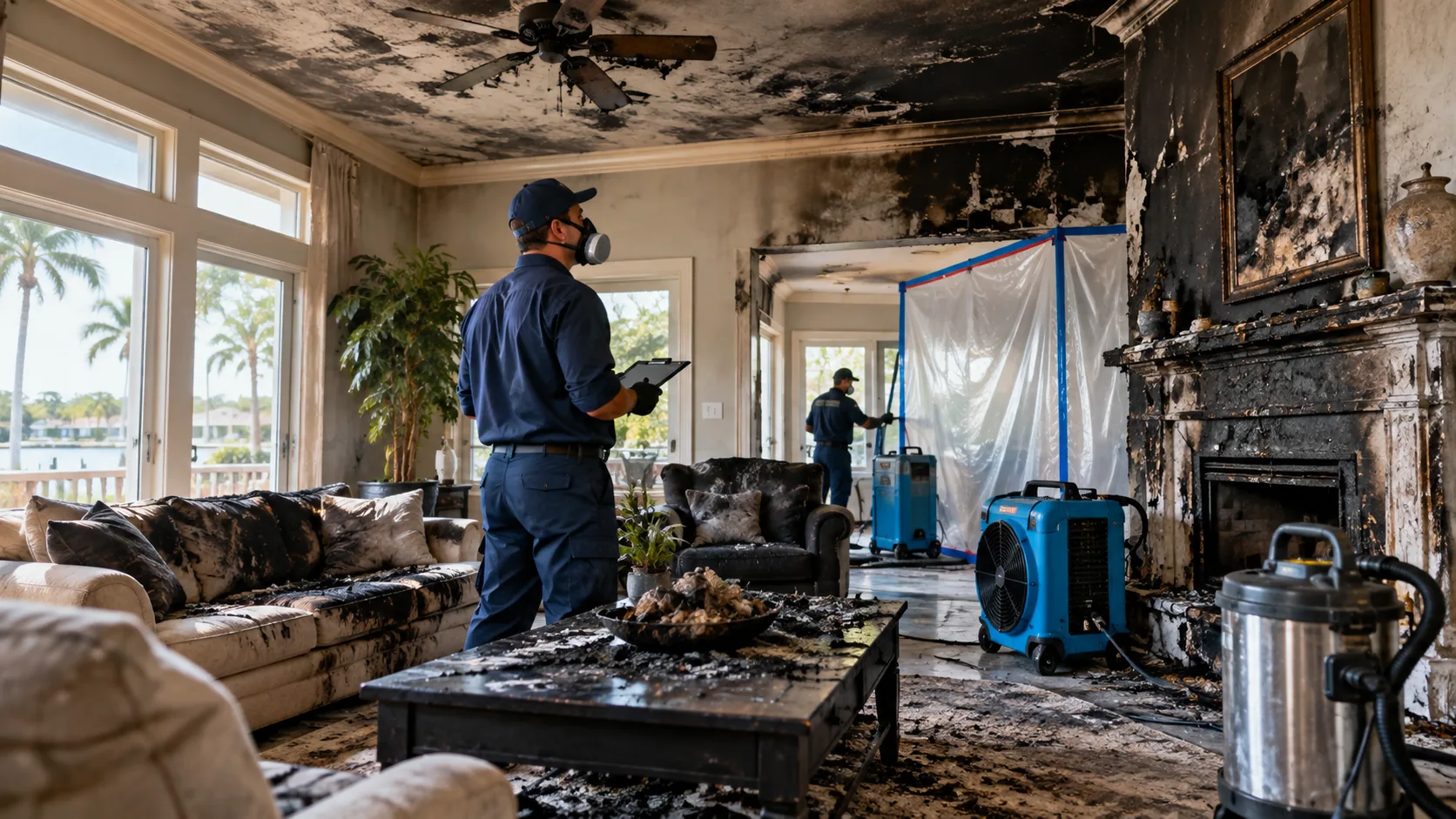 Fire Damage Restoration restoration scene